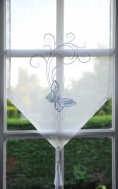 Brise-bise transparent papillon 45x80