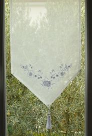 Brise-bise 44x80 fleurs transparent